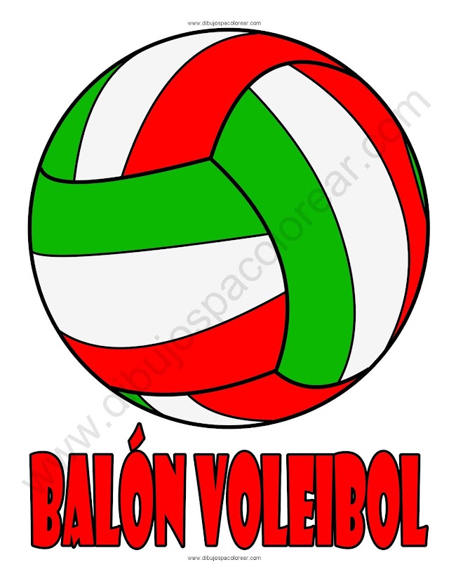 balón de Voleibol dibujo a color o para colorear